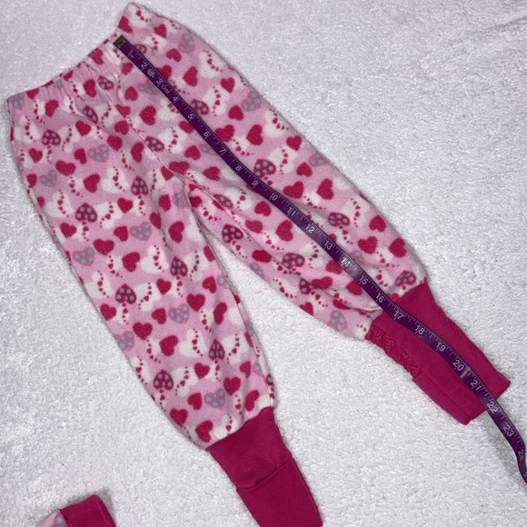 Snugabye convert a foot fleece heart pajamas 12m - Picture 5 of 9